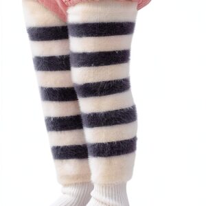HC40 Baby Leg Warmers Soft Acrylic Velvet Unisex Striped-0