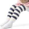 HC40 Baby Leg Warmers Soft Acrylic Velvet Unisex Striped-5
