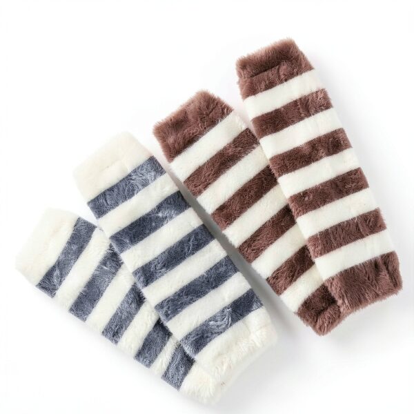 HC40 Baby Leg Warmers Soft Acrylic Velvet Unisex Striped-6