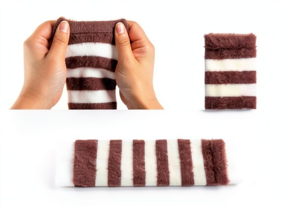 HC40 Baby Leg Warmers Soft Acrylic Velvet Unisex Striped-1