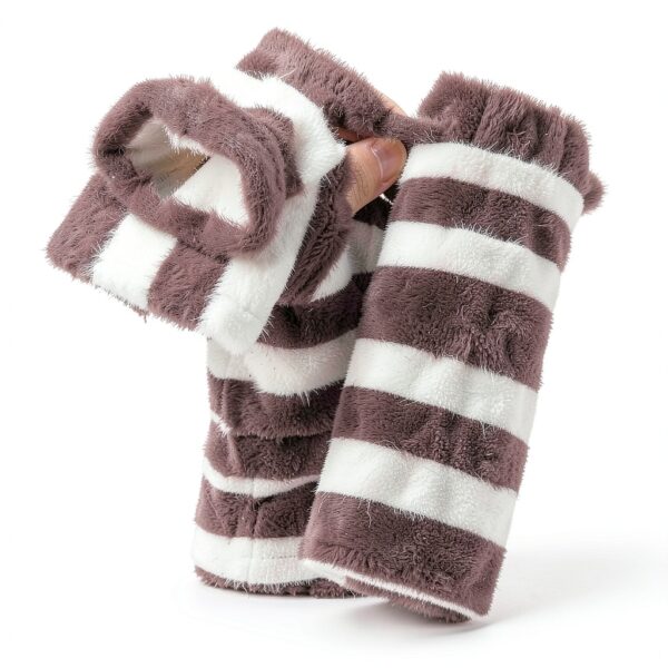 HC40 Baby Leg Warmers Soft Acrylic Velvet Unisex Striped-3