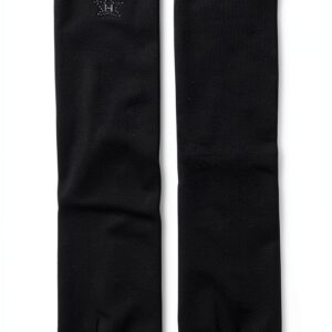 Huggalugs Black Cotton Leg Warmers Baby Girls Fashion Fit-0